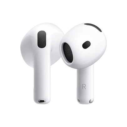 Fones de ouvido Apple AirPods 5 na cor branca.
