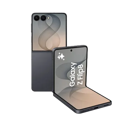 Smartphone Samsung Galaxy Z Flip8 grafite dobrável.