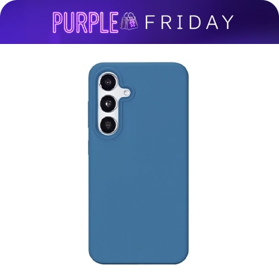 Imagem de capa de silicone da Ovvi para celular na cor azul.