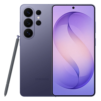 Imagem do smartphone Samsung Galaxy S26 Ultra na cor violeta.