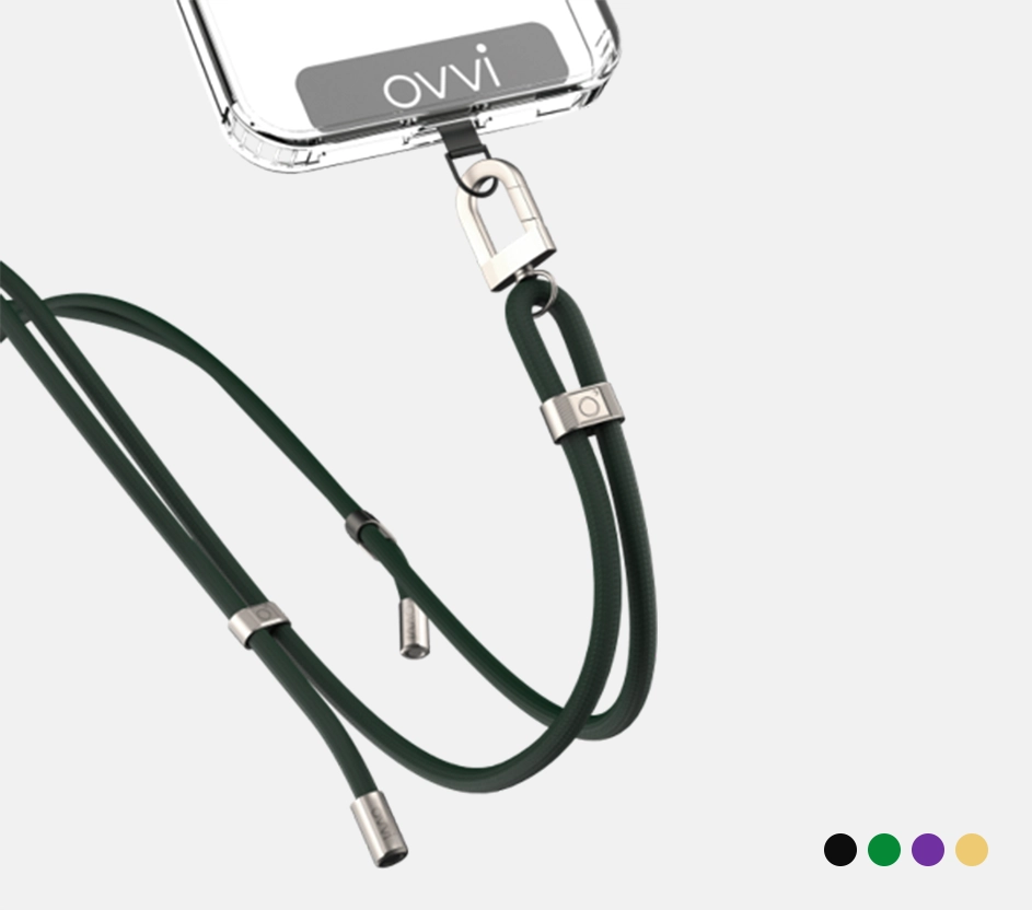 Imagem com fundo cinza e recorte do produto Destaque Alça Tecido Max da marca Ovvi