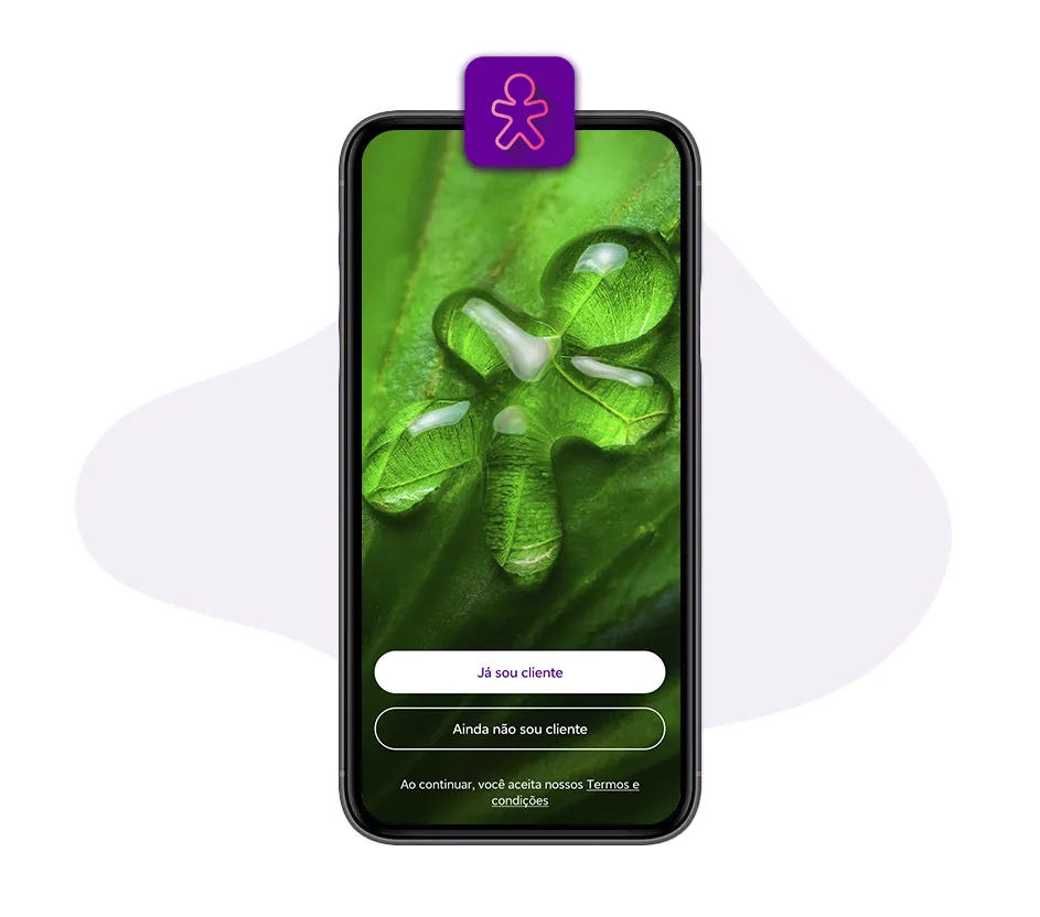 Imagem da tela de login do App Vivo.