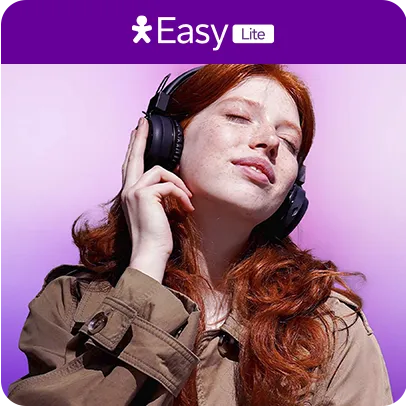 Imagem de uma mulher ouvindo música de fone de ouvido