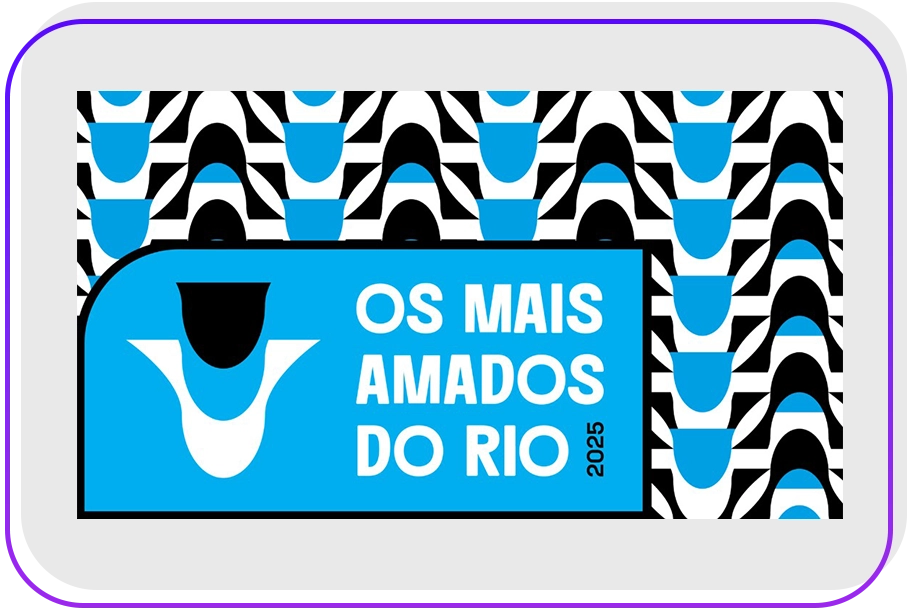 Imagem com selo "Os Mais Amados do Rio 2025"