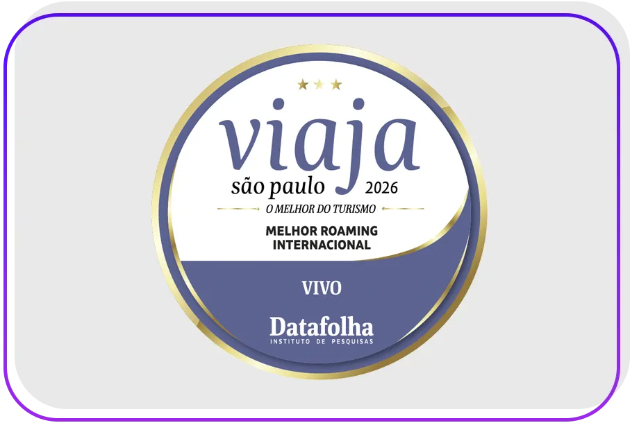 Selo do prêmio Viaja São Paulo 2026, o melhor do turismo da Datafolha