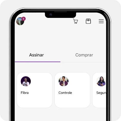 Mockup de celular com tela e ícone do App Vivo.