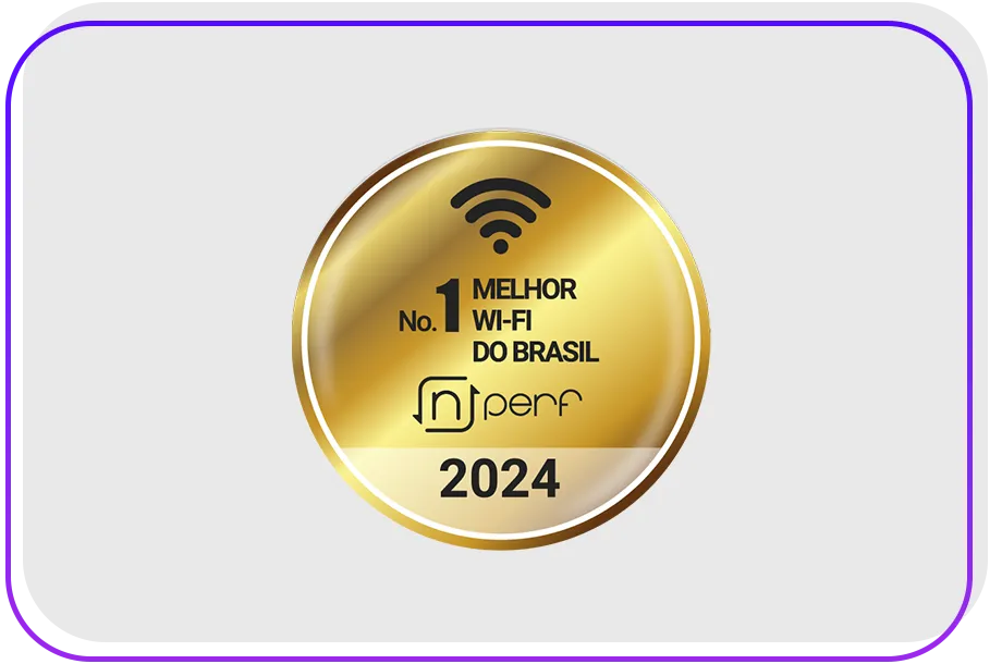 Imagem do prêmio NPERF – Melhor Wi-Fi do Brasil