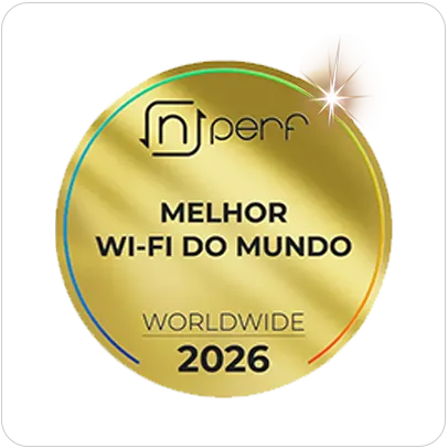Selo nPerf Melhor Wi‑Fi do Mundo 2026.