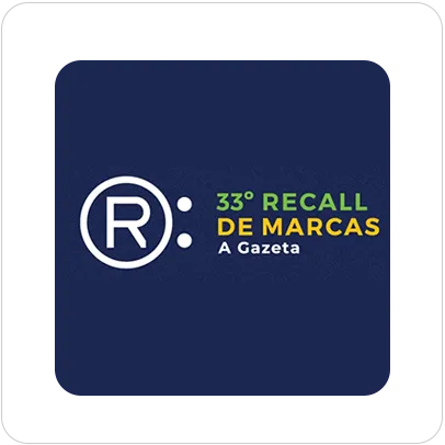 Selo 33º Recall de Marcas A Gazeta.