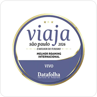 Selo Viaja São Paulo Melhor Roaming Internacional 2026.