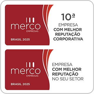 Imagem com dois selos Ranking Merco Empresas.