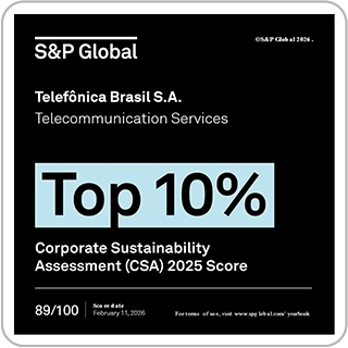 Imagem com selo Ranking S&P Global top 10%.