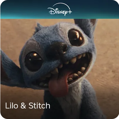 Imagem do personagem Stitch sorrindo com a língua para fora