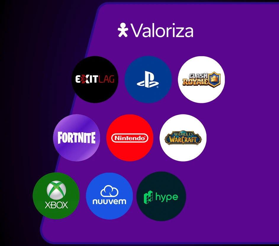 Composição de imagem com vários logos de parceiros Vivo Valoriza.
