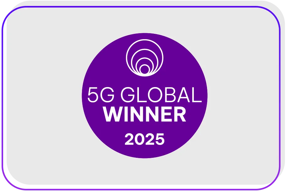 Imagem do selo 5G Global Winner 2025