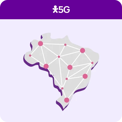 Ilustração do mapa do Brasil com pontos conectando os estados