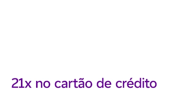 Lê-se: "Parcelas a partir de R$ 65/mês em 21 vezes no cartão de crédito"