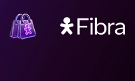 Imagem com fundo escuro e logos Vivo Fibra e sacolinhas Purple Friday