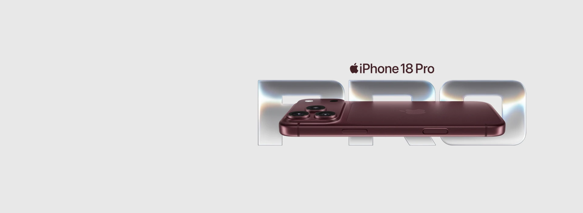 iPhone 18 Pro deitado, com a tela virada para baixo.