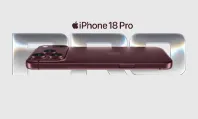 iPhone 18 Pro deitado, com a tela virada para baixo.