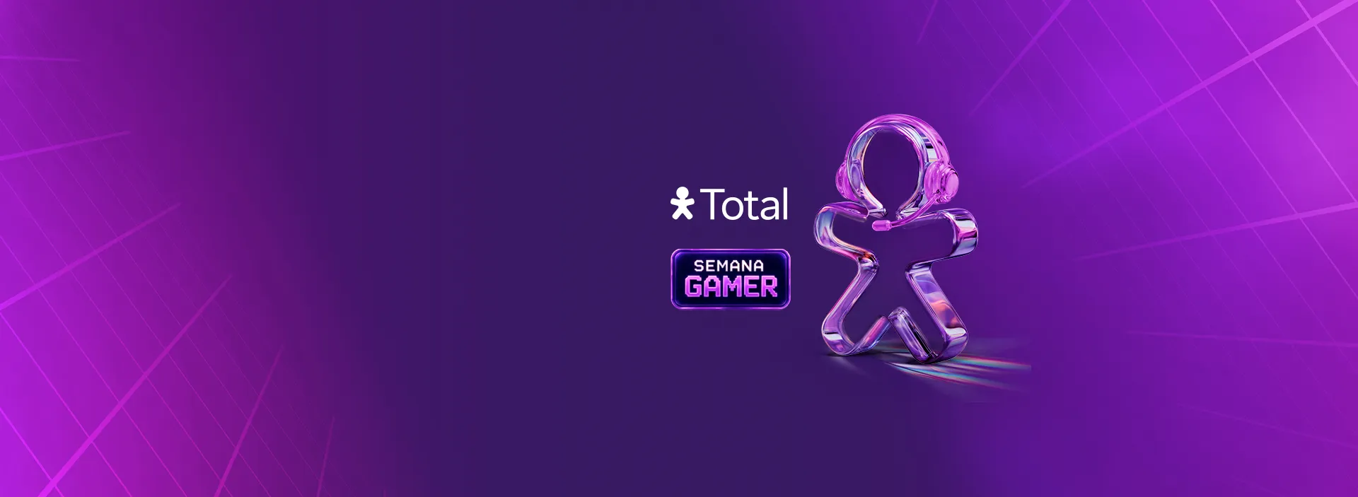 Banner da Semana Gamer com benefícios exclusivos para clientes Vivo Total.