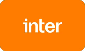 Logo do Banco Inter com fundo laranja