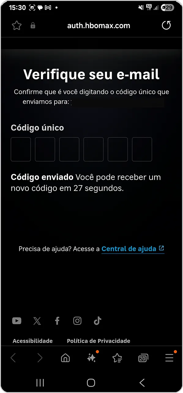 Atualização Telas Parceiro | Página Ativação | HBO MAX