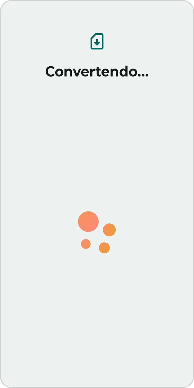 Tela com carregamento da conversão de chip.