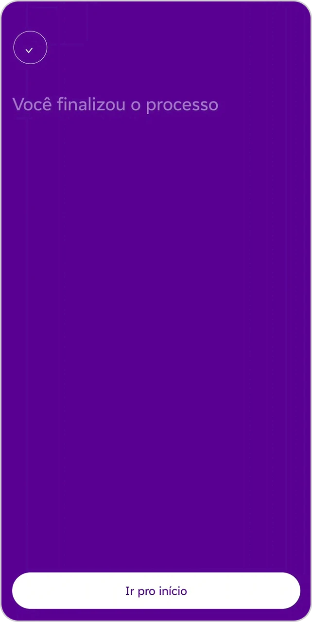Tela de conclusão do processo.