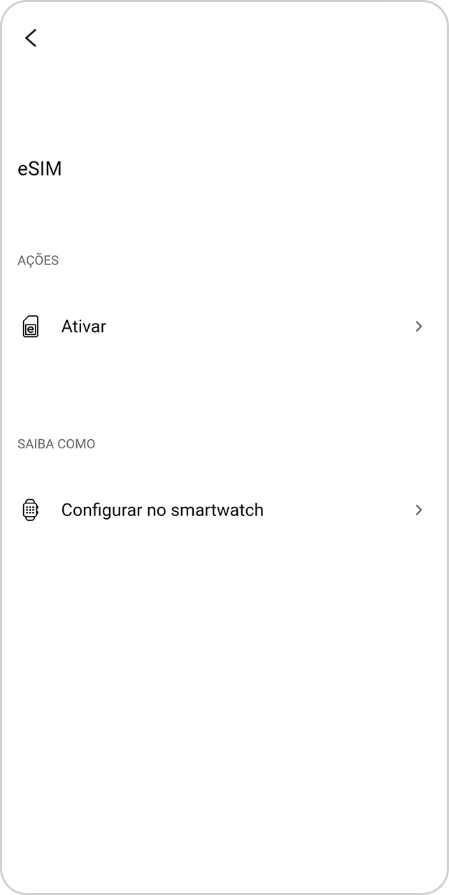 Tela para selecionar a opção "Ativar".