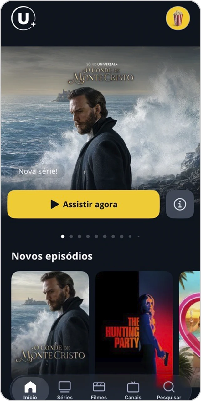 Tela de assinaturas com Universal+ destacado para ativação.