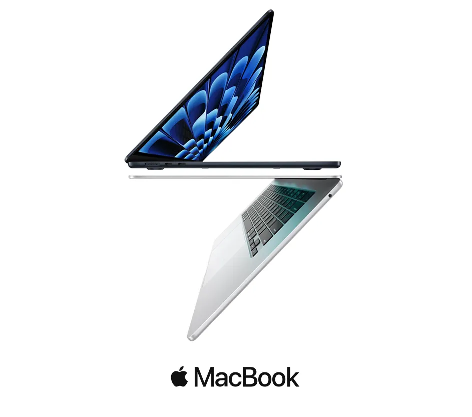 Imagem com dois notebooks abertos, justapostos um abaixo do outro.