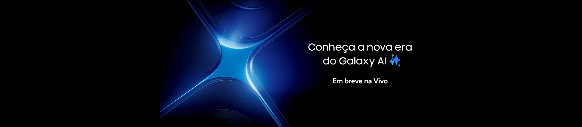 Lê-se: "Samsung Galaxy Unpacked" com imagem conceitual do canto de quatro celulares iluminados.