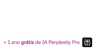 Lê-se: "600 mega por R$ 89,99 + 1 ano grátis IA Perplexity Pro"