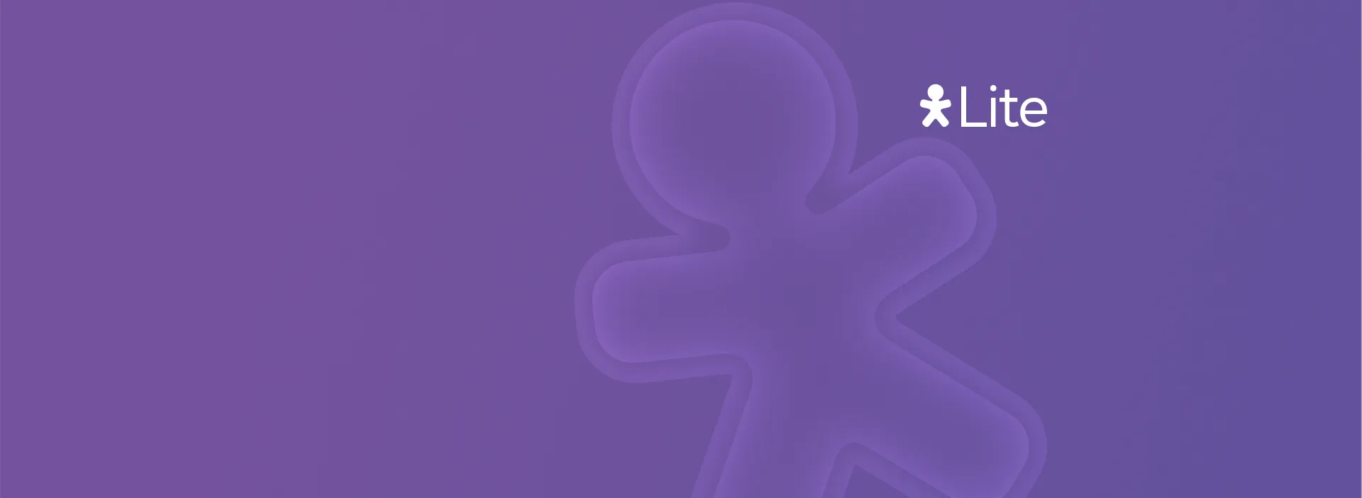 Banner mobile com fundo roxo e identidade visual da marca Vivo Lite.
