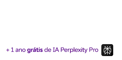 Lê-se: "600 Mega Fibra + 41 GB Pós por R$ 129,98/mês + 1 ano grátis de IA Perplexity Pro"