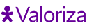Logotipo do programa Vivo Valoriza em texto roxo com símbolo da marca.
